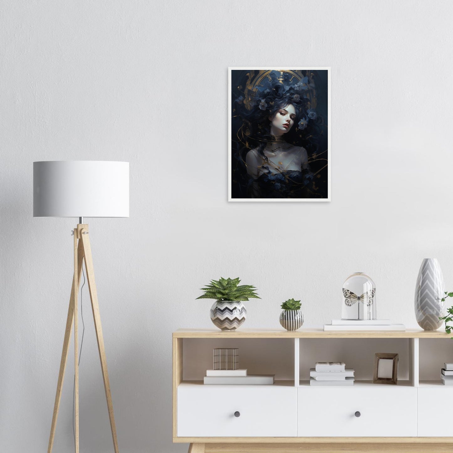 Lady Clock, Poster mit Holzrahmen - Stiers Beste
