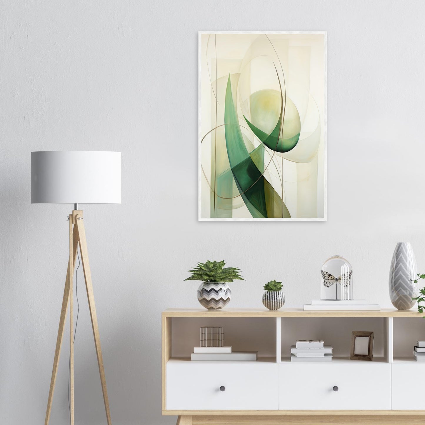Grüne Oase, Poster mit Holzrahmen - Stiers Beste