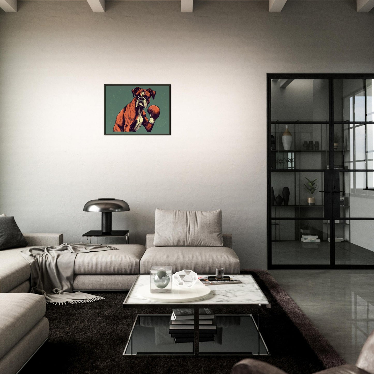 Boxer Boxer, Poster mit Alurahmen - Stiersbeste