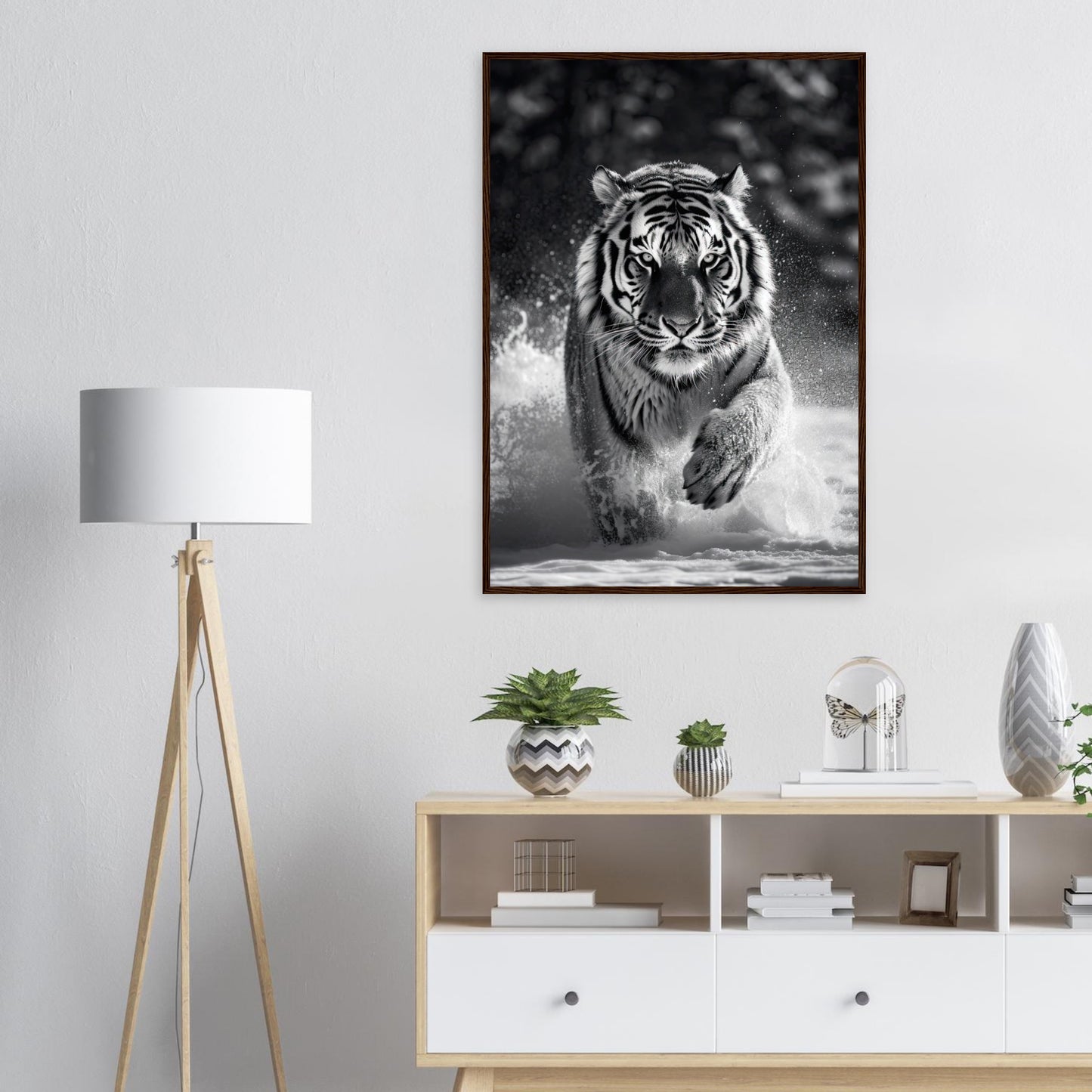 Eisige Wildnis, Poster mit Holzrahmen - Stiersbeste
