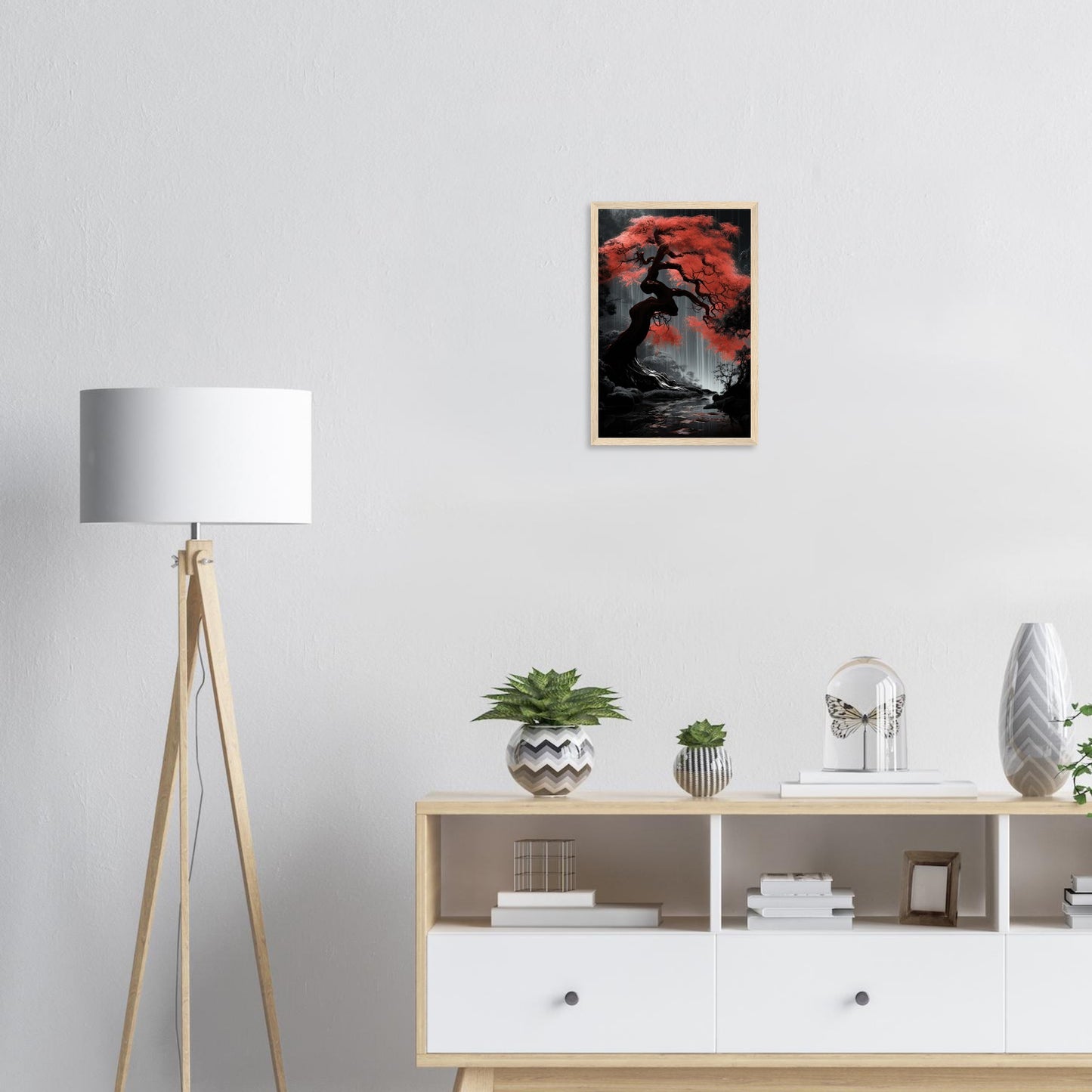 Kirschblütenfeuer, Poster mit Holzrahmen - Stiersbeste