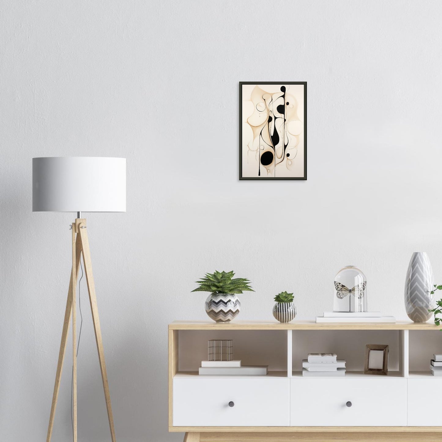 Harmonisch Schwarz, Poster mit Alurahmen - Stiers Beste