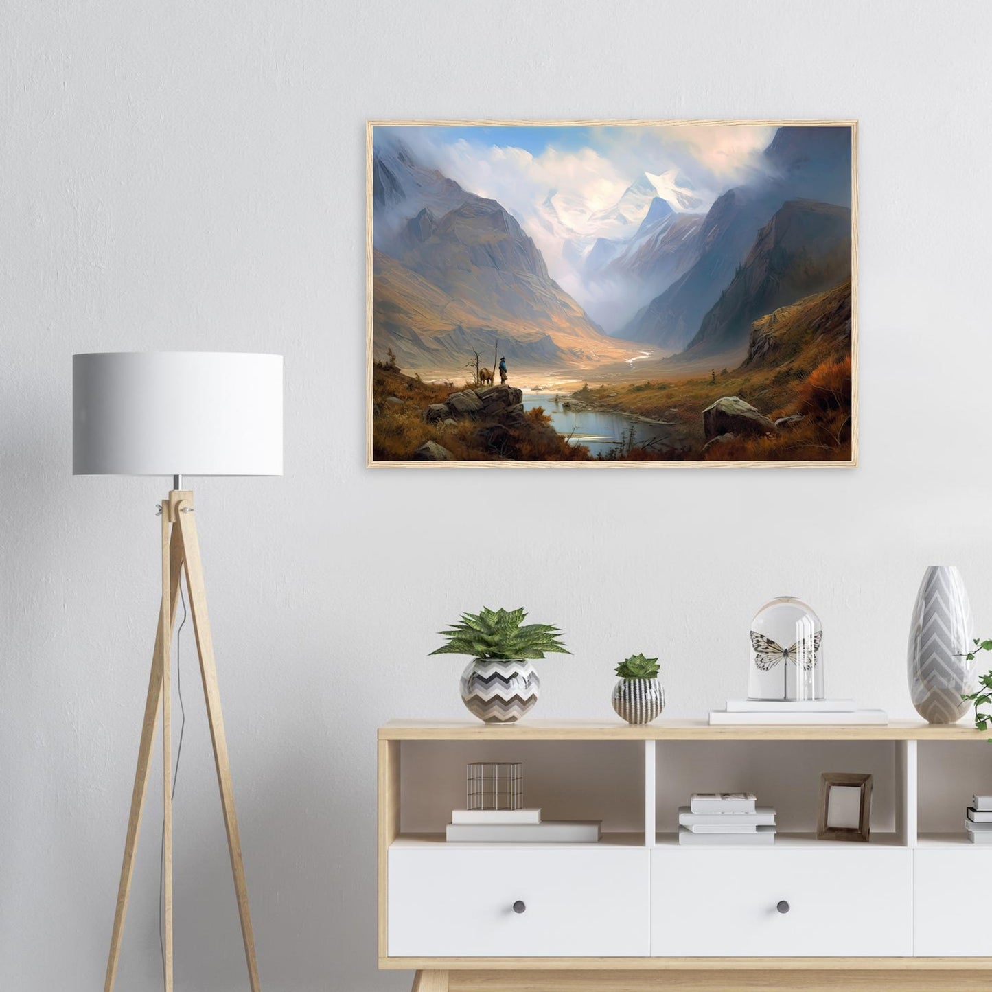 Mongolische Abenteuer, Poster mit Holzrahmen - Stiersbeste