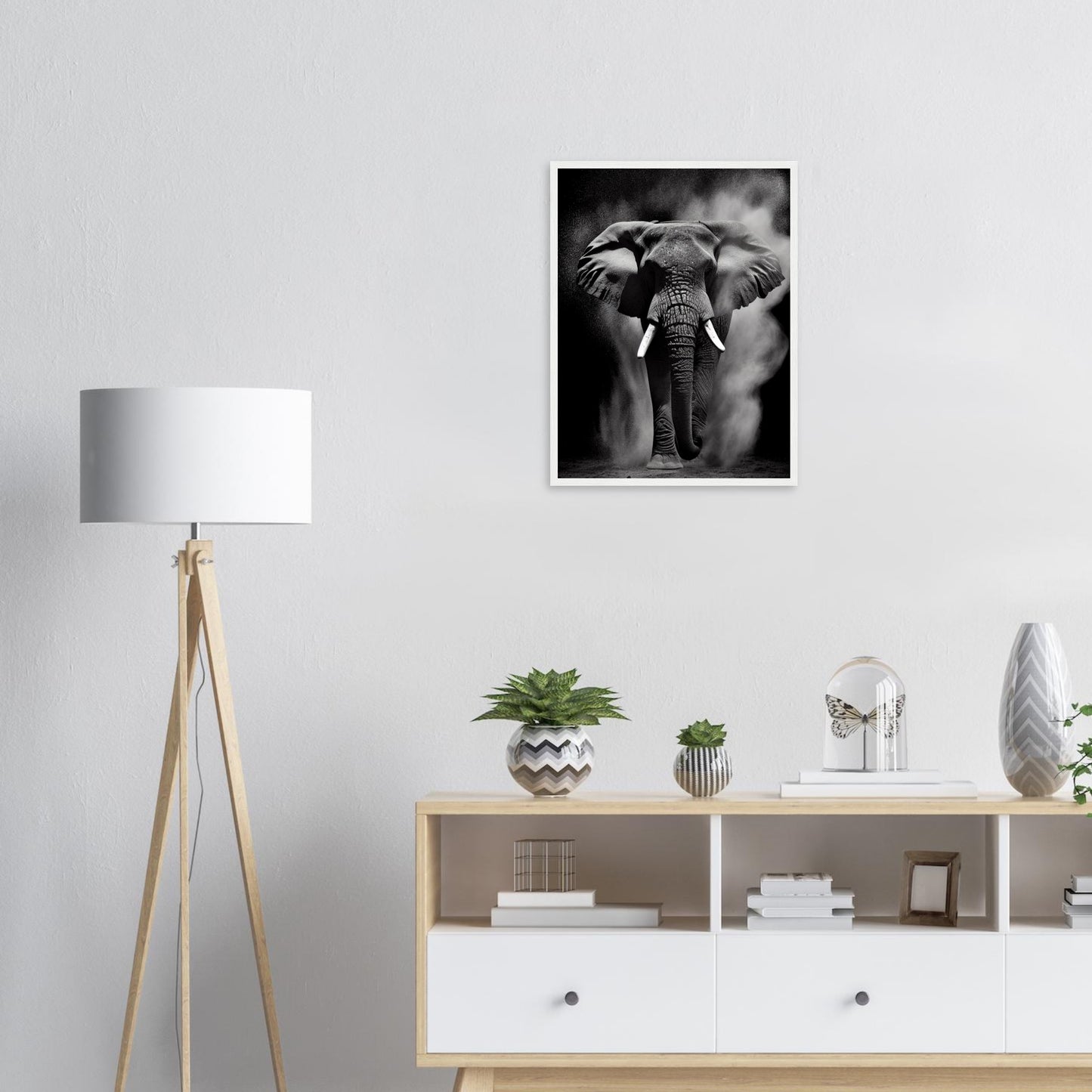 Die Essenz des Elefanten, Poster mit Holzrahmen - Stiersbeste