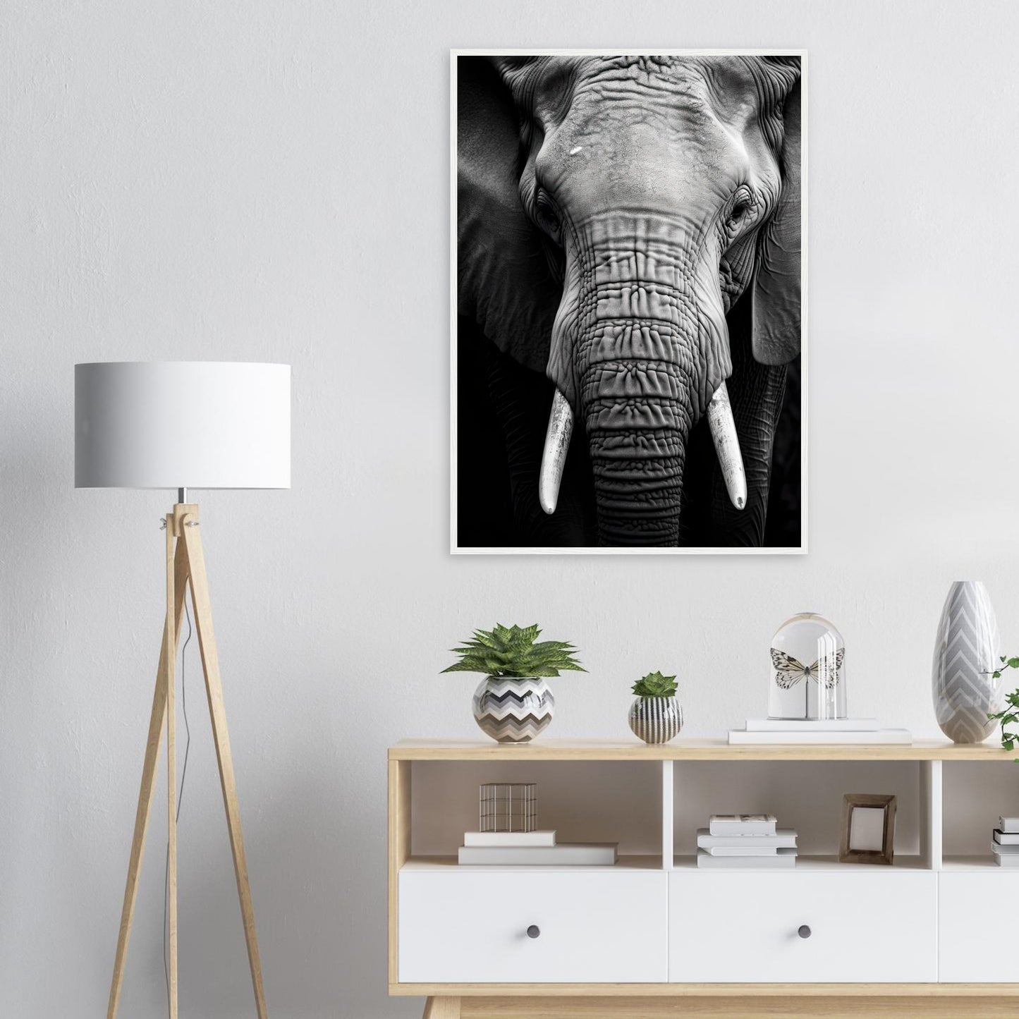 Dickhäuter, Poster mit Holzrahmen - Stiersbeste