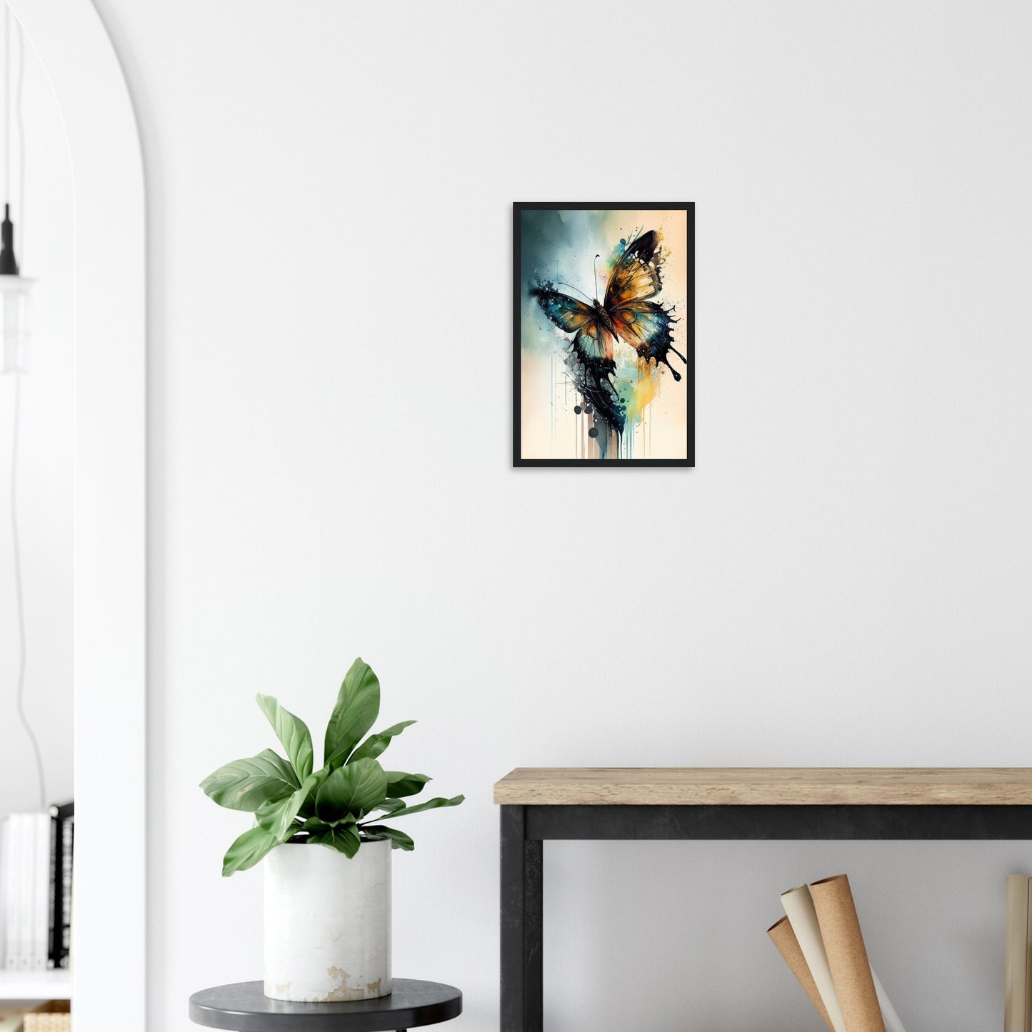Magical Butterfly, Poster mit Holzrahmen - Stiersbeste