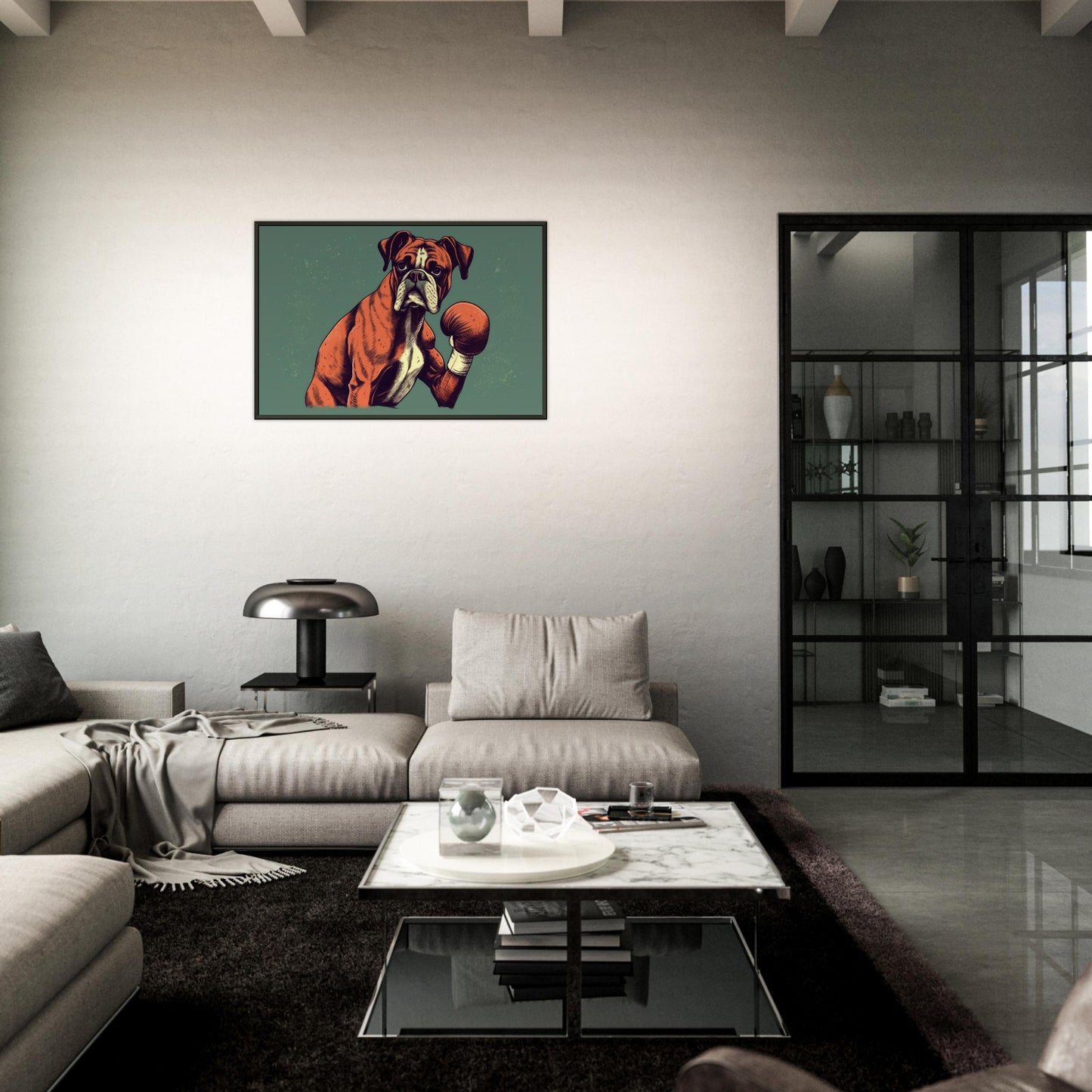 Boxer Boxer, Poster mit Alurahmen - Stiersbeste