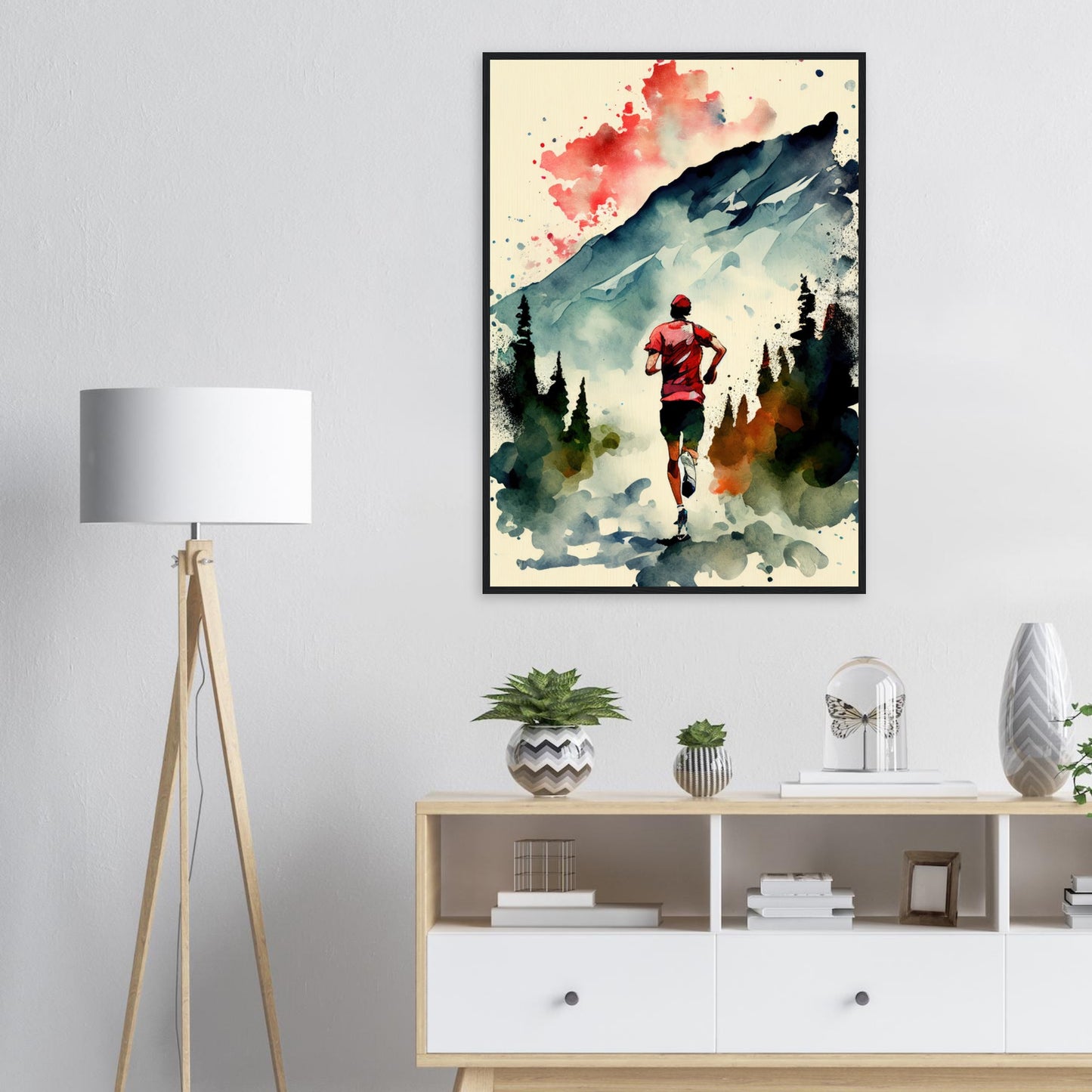 Nature Run, Poster mit Holzrahmen - Stiersbeste