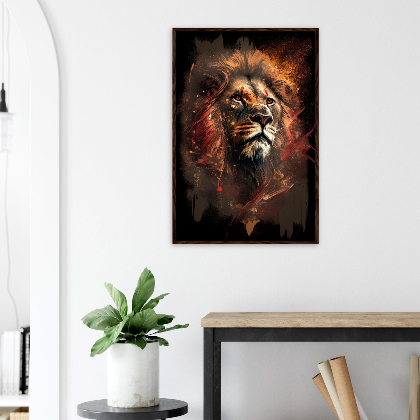 Majestätischer Blick, Poster mit Holzrahmen - Stiersbeste