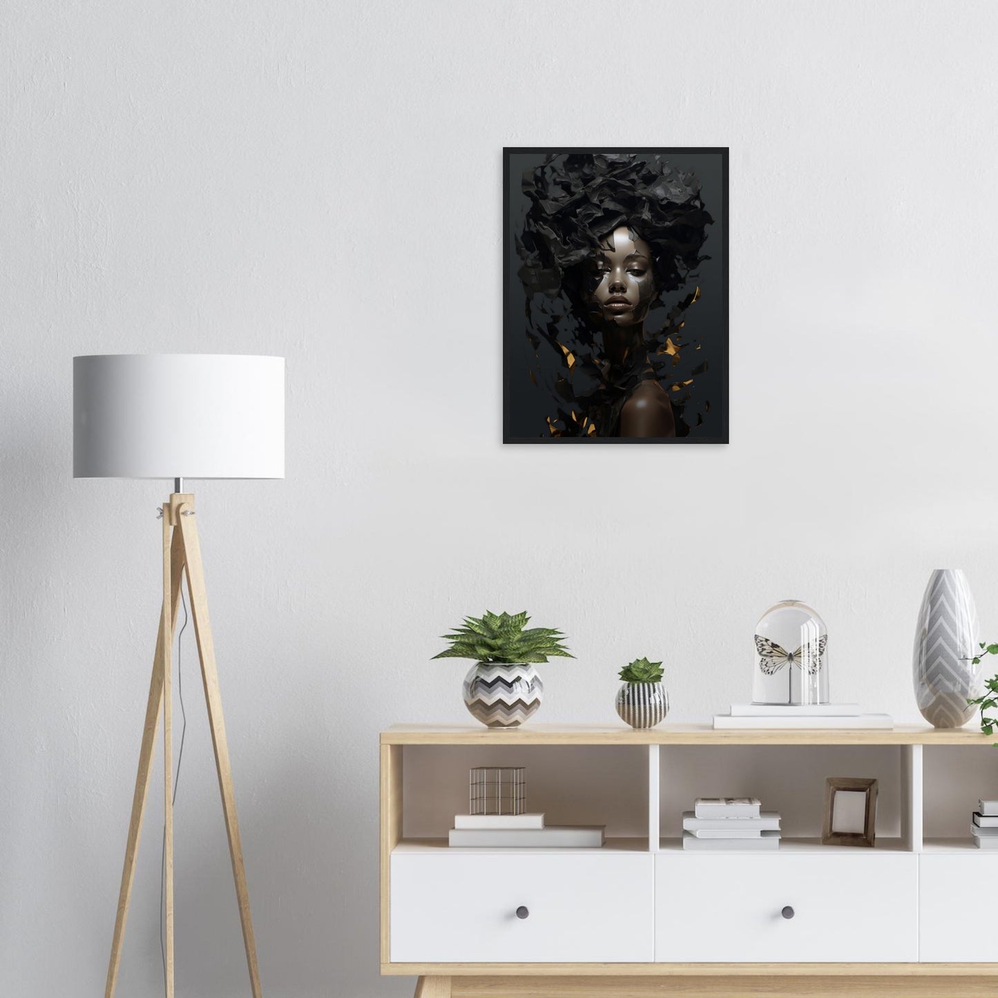 Dark Fragments, Poster mit Holzrahmen - Stiers Beste