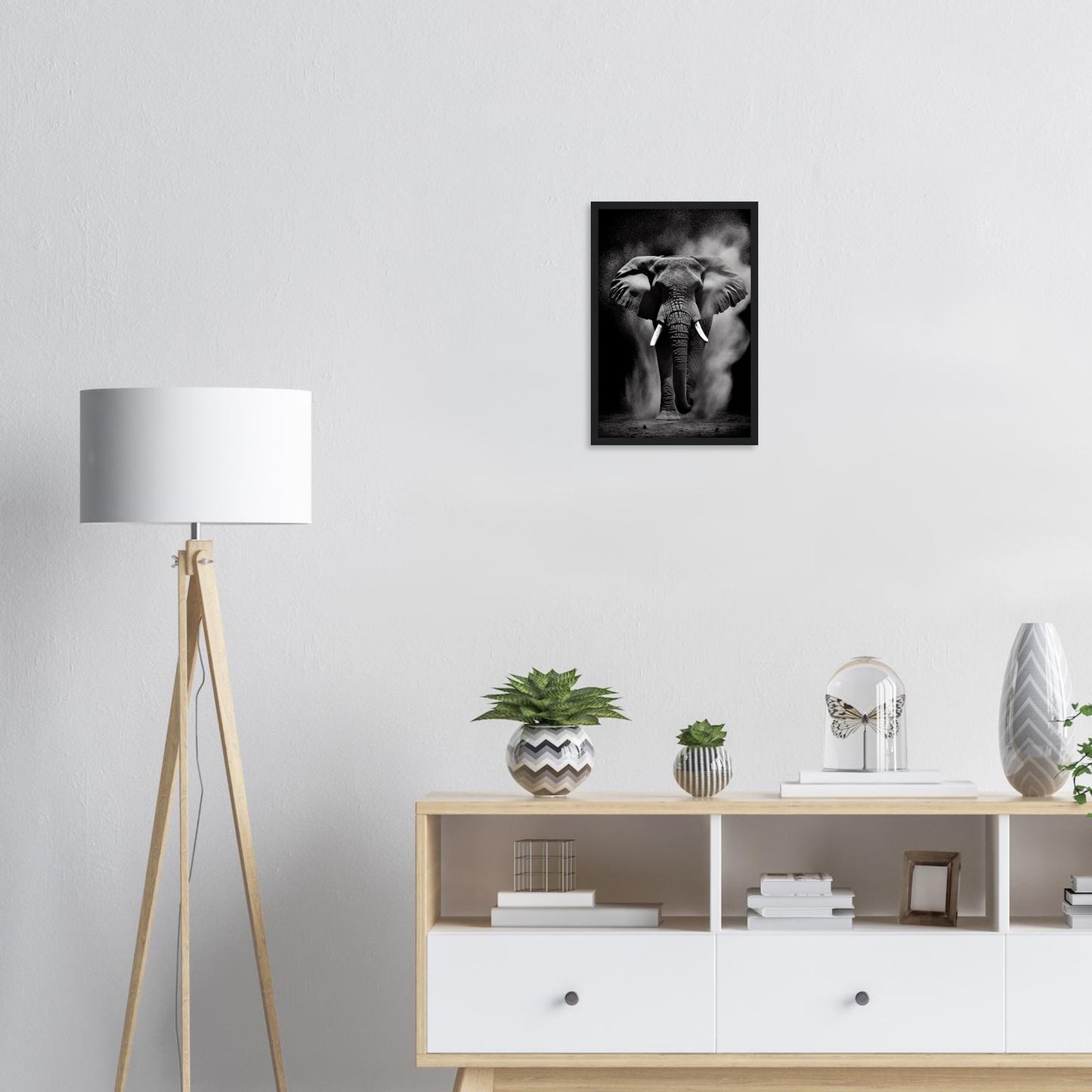 Die Essenz des Elefanten, Poster mit Holzrahmen - Stiersbeste