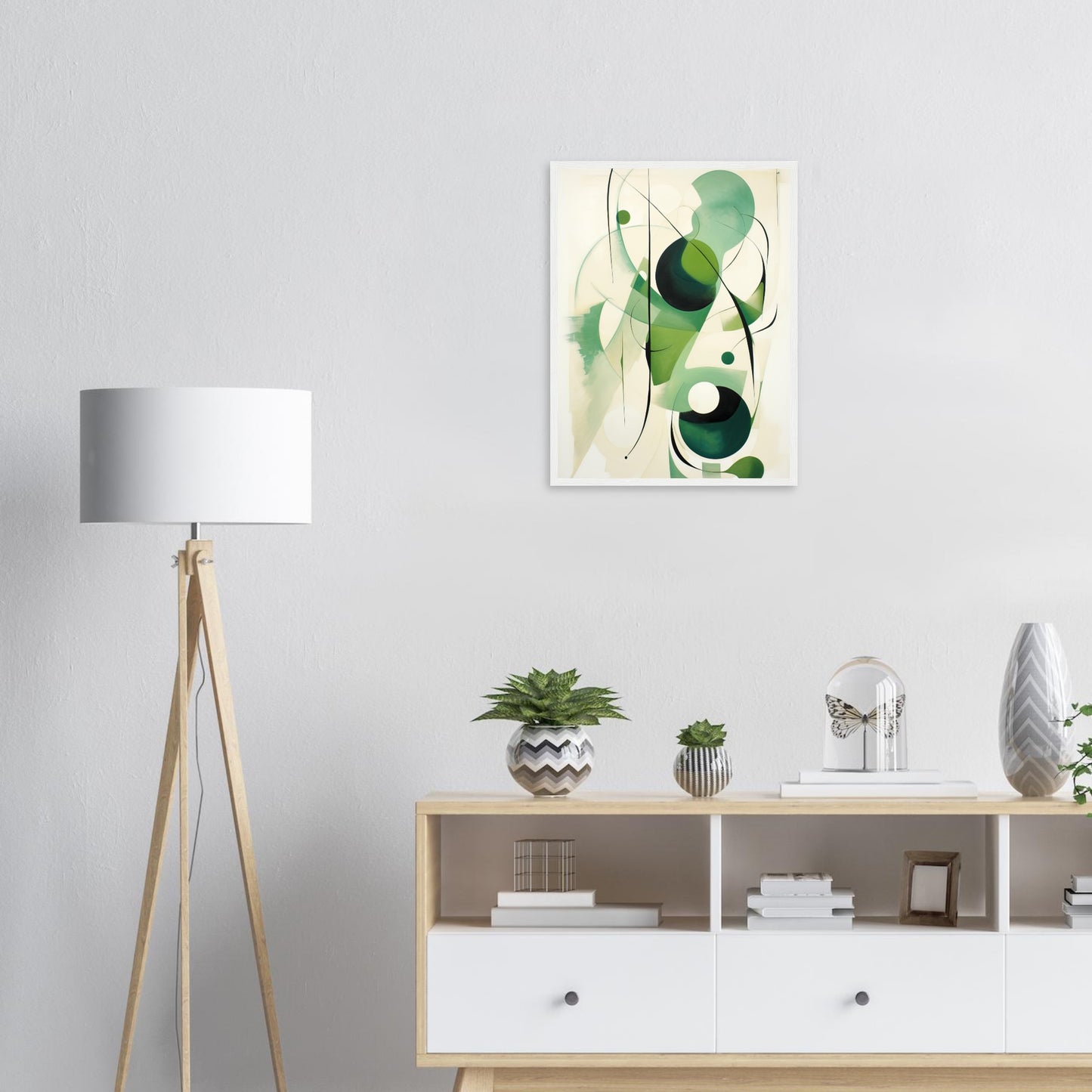 Green Bubble, Poster mit Holzrahmen - Stiers Beste