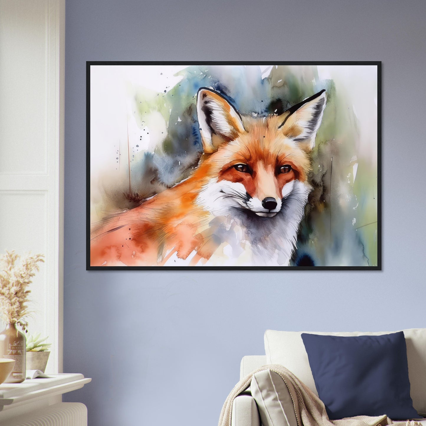Magie des Fuchsgeistes, Poster mit Holzrahmen - Stiersbeste