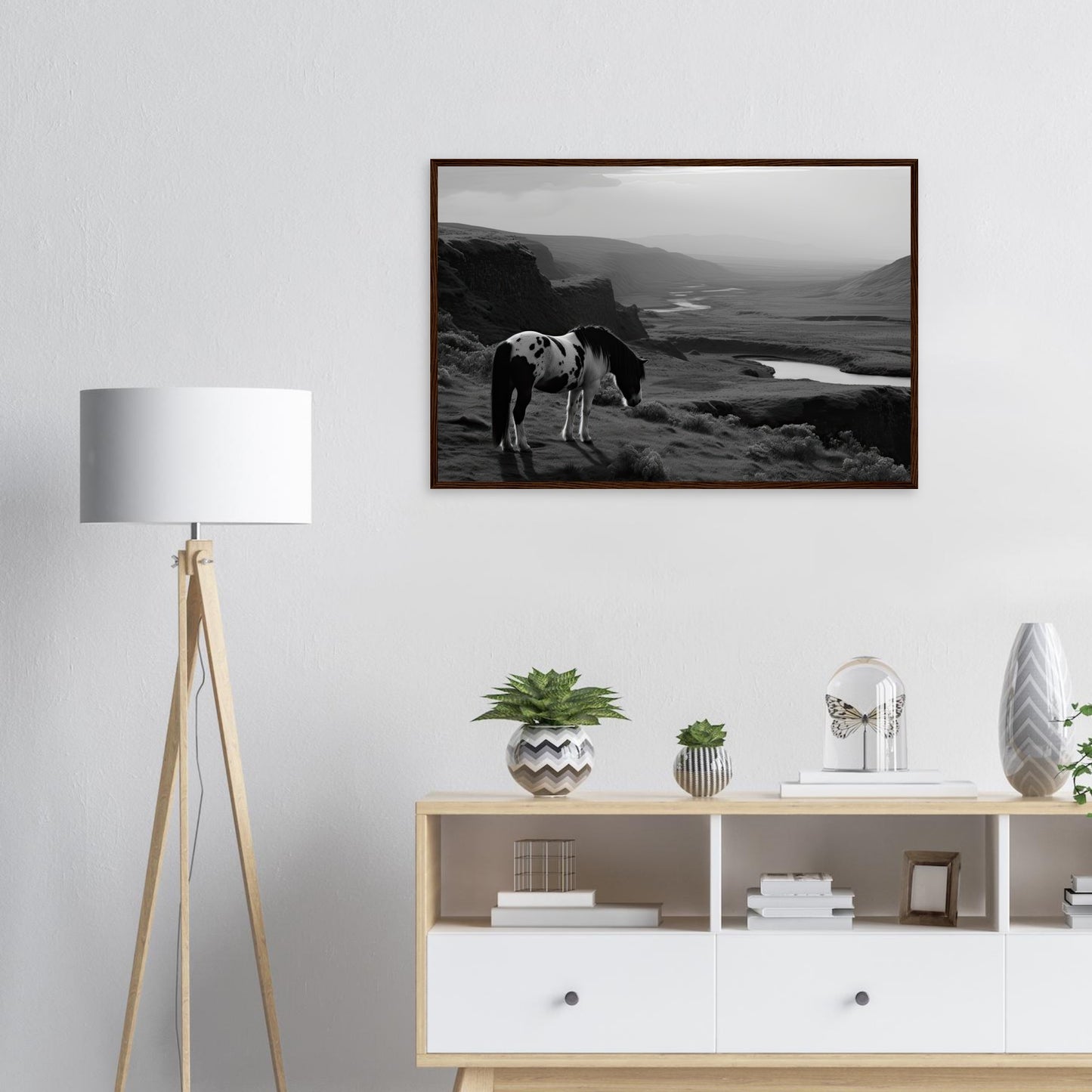 Steppenflüsterer, Poster mit Holzrahmen - Stiersbeste