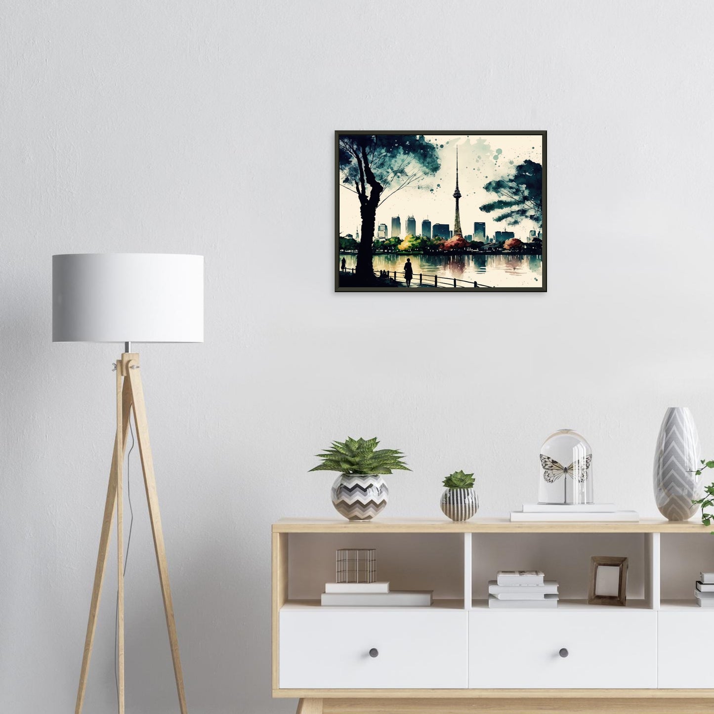 Ruhiges Tokyo, Poster mit Alurahmen - Stiersbeste
