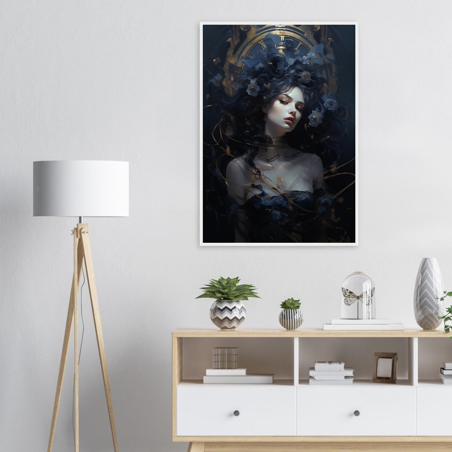 Lady Clock, Poster mit Holzrahmen - Stiers Beste