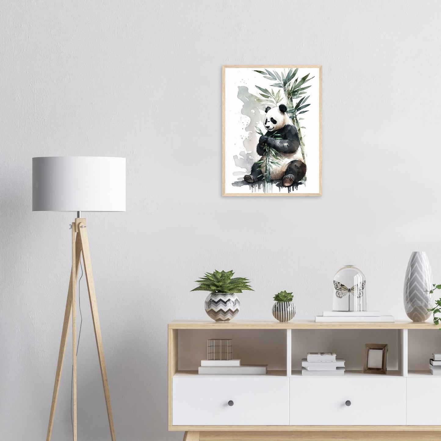 Happy Eating, Poster mit Holzrahmen - Stiersbeste