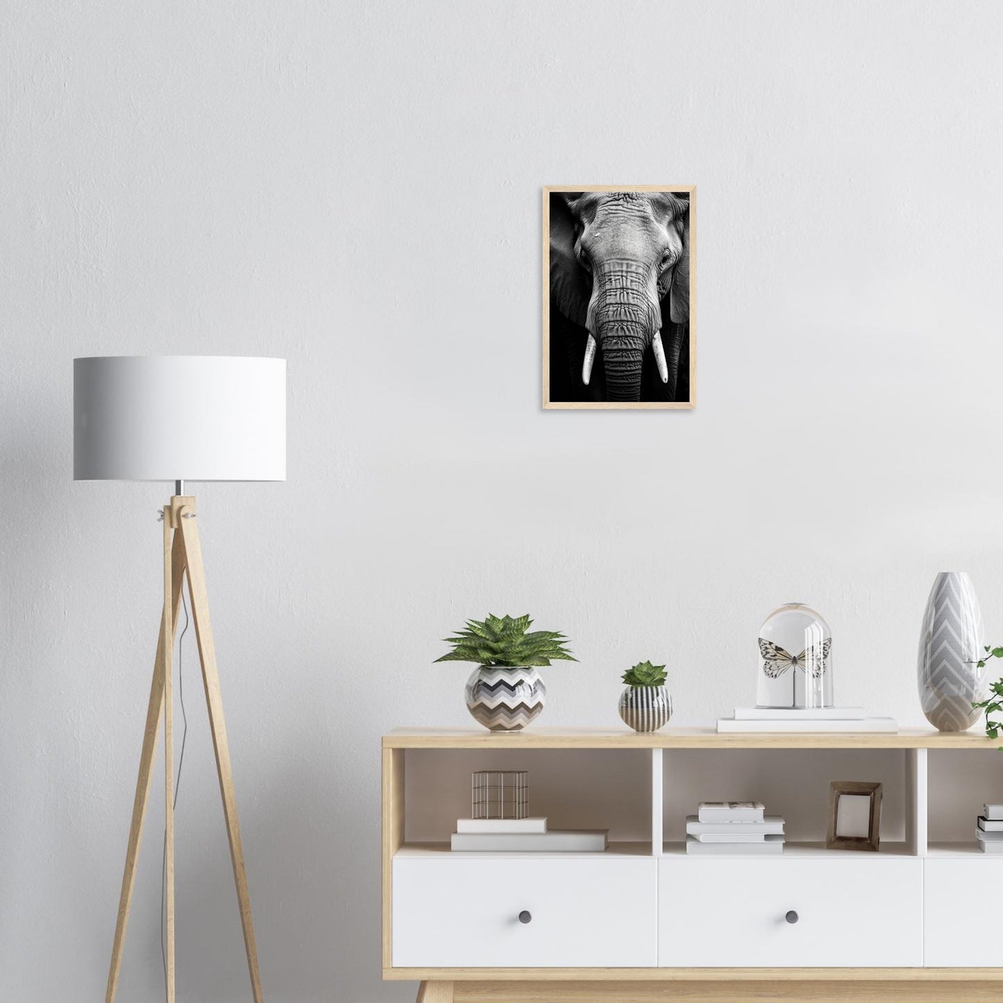 Dickhäuter, Poster mit Holzrahmen - Stiersbeste
