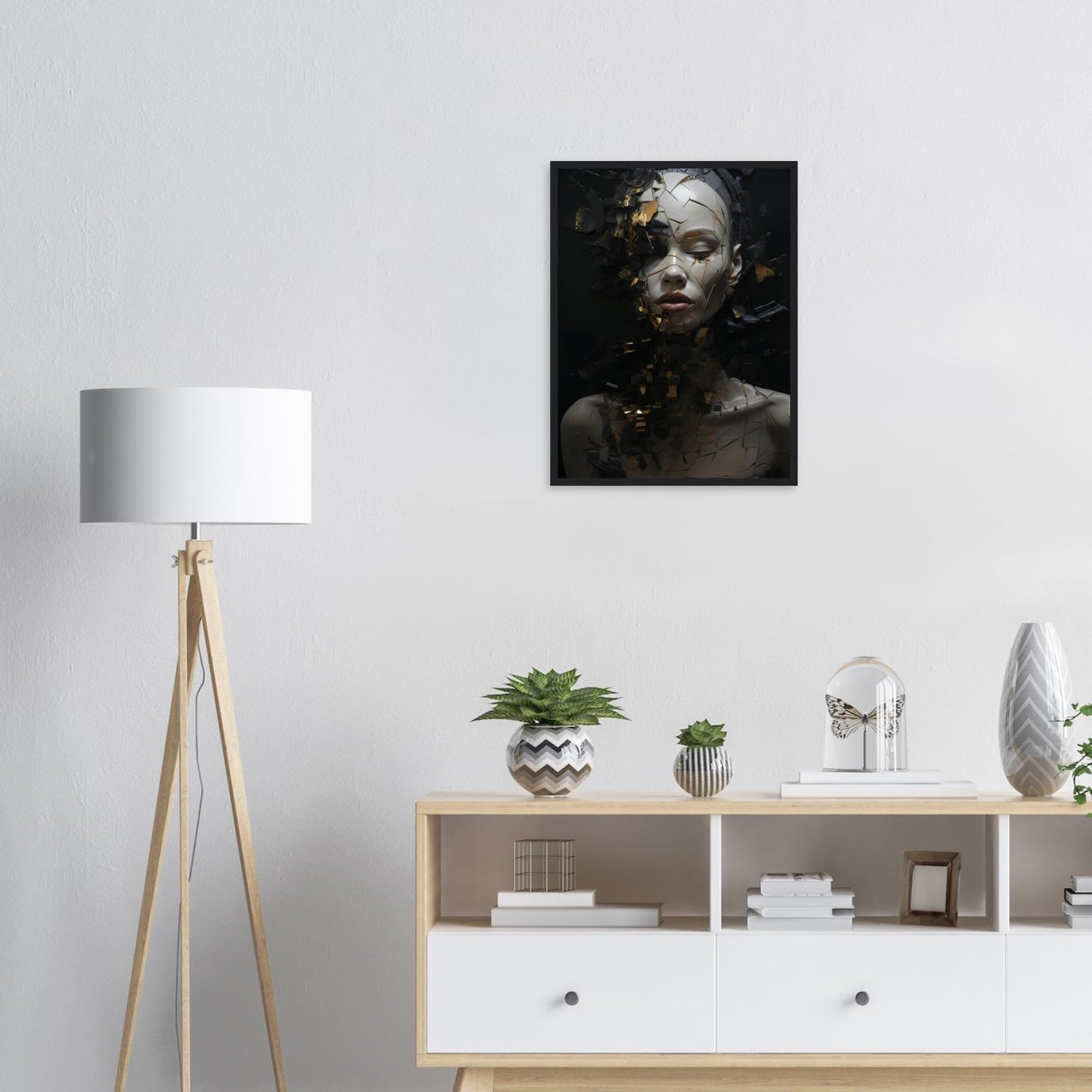 Fragmentiert, Poster mit Holzrahmen - Stiers Beste