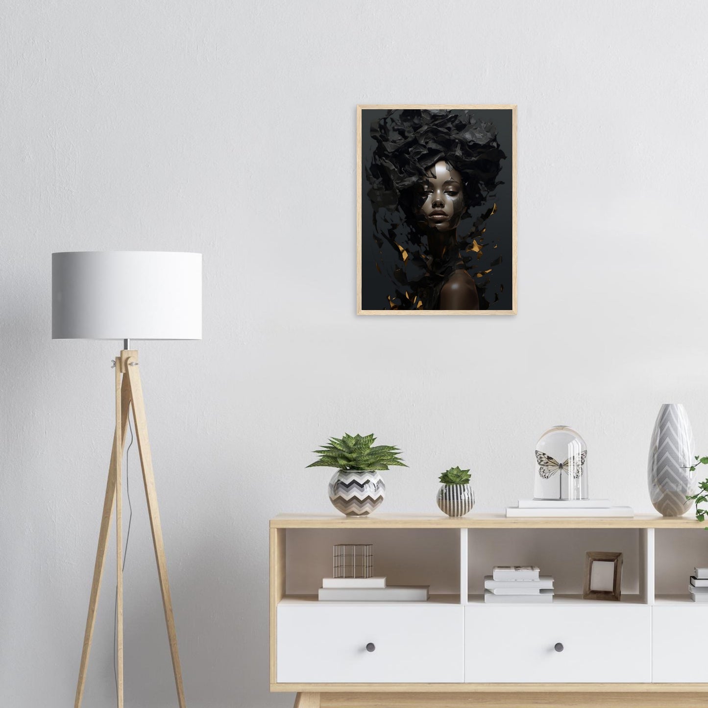 Dark Fragments, Poster mit Holzrahmen - Stiers Beste