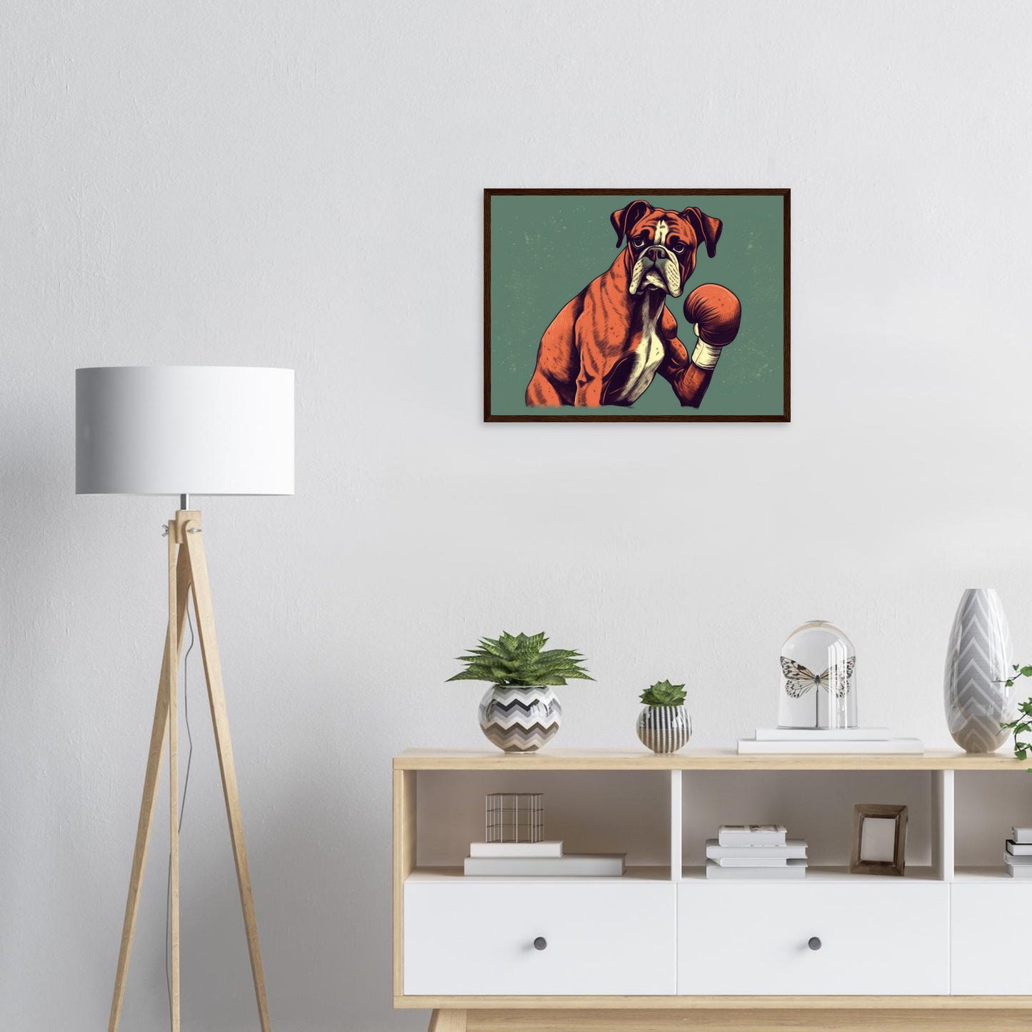 Boxer Boxer, Poster mit Holzrahmen - Stiersbeste