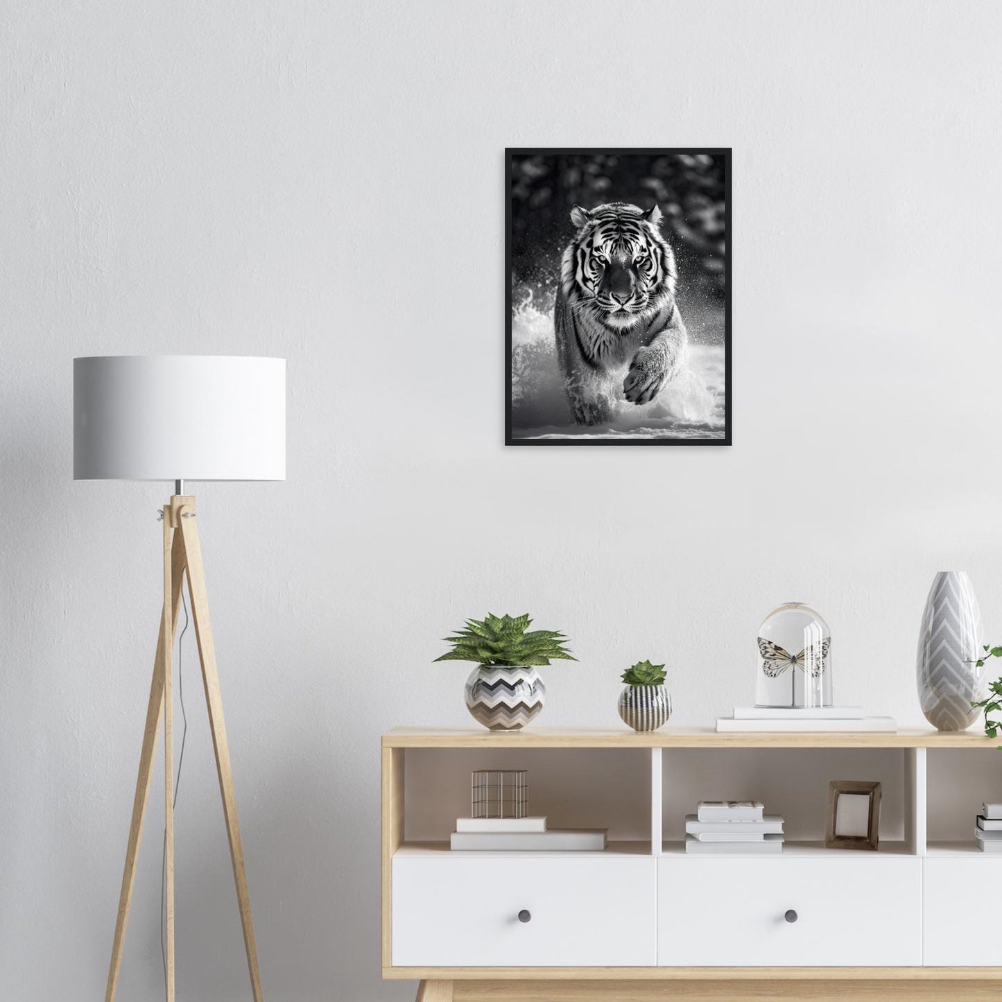 Eisige Wildnis, Poster mit Holzrahmen - Stiersbeste
