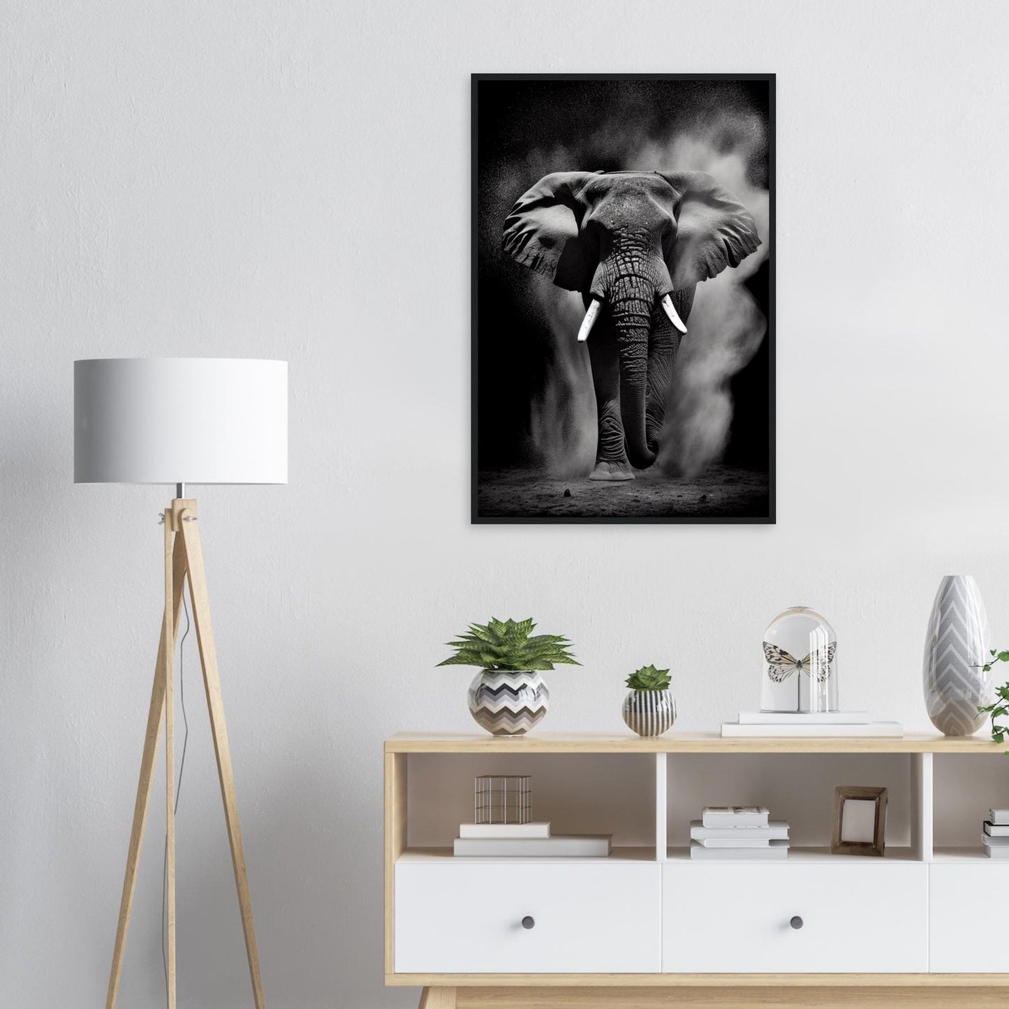 Die Essenz des Elefanten, Poster mit Holzrahmen - Stiersbeste