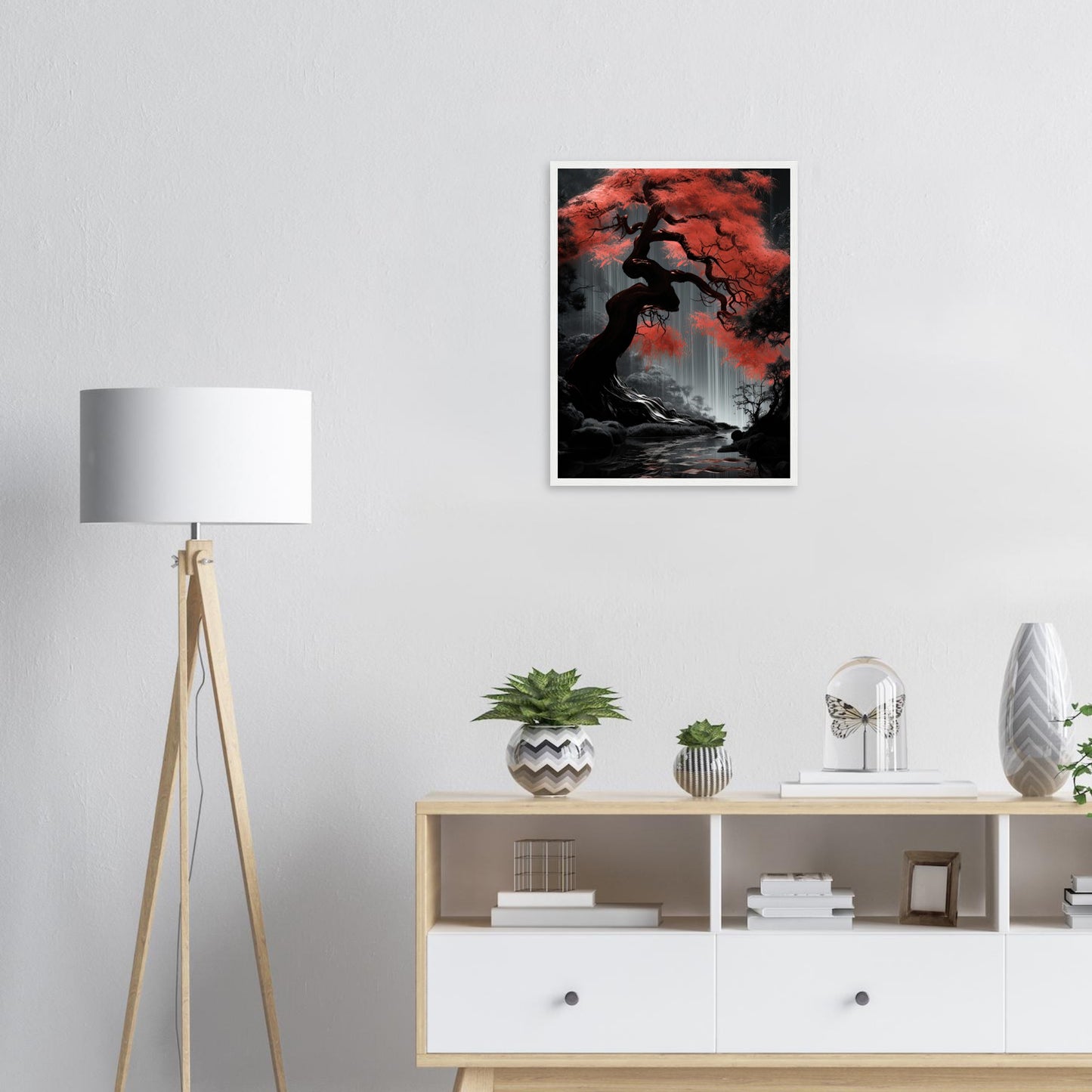 Kirschblütenfeuer, Poster mit Holzrahmen - Stiersbeste