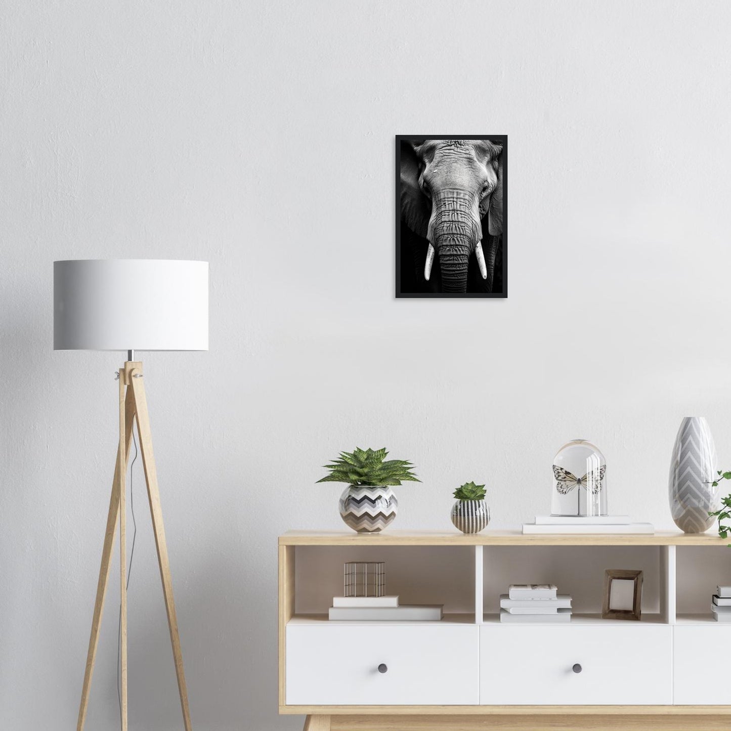 Dickhäuter, Poster mit Holzrahmen - Stiersbeste