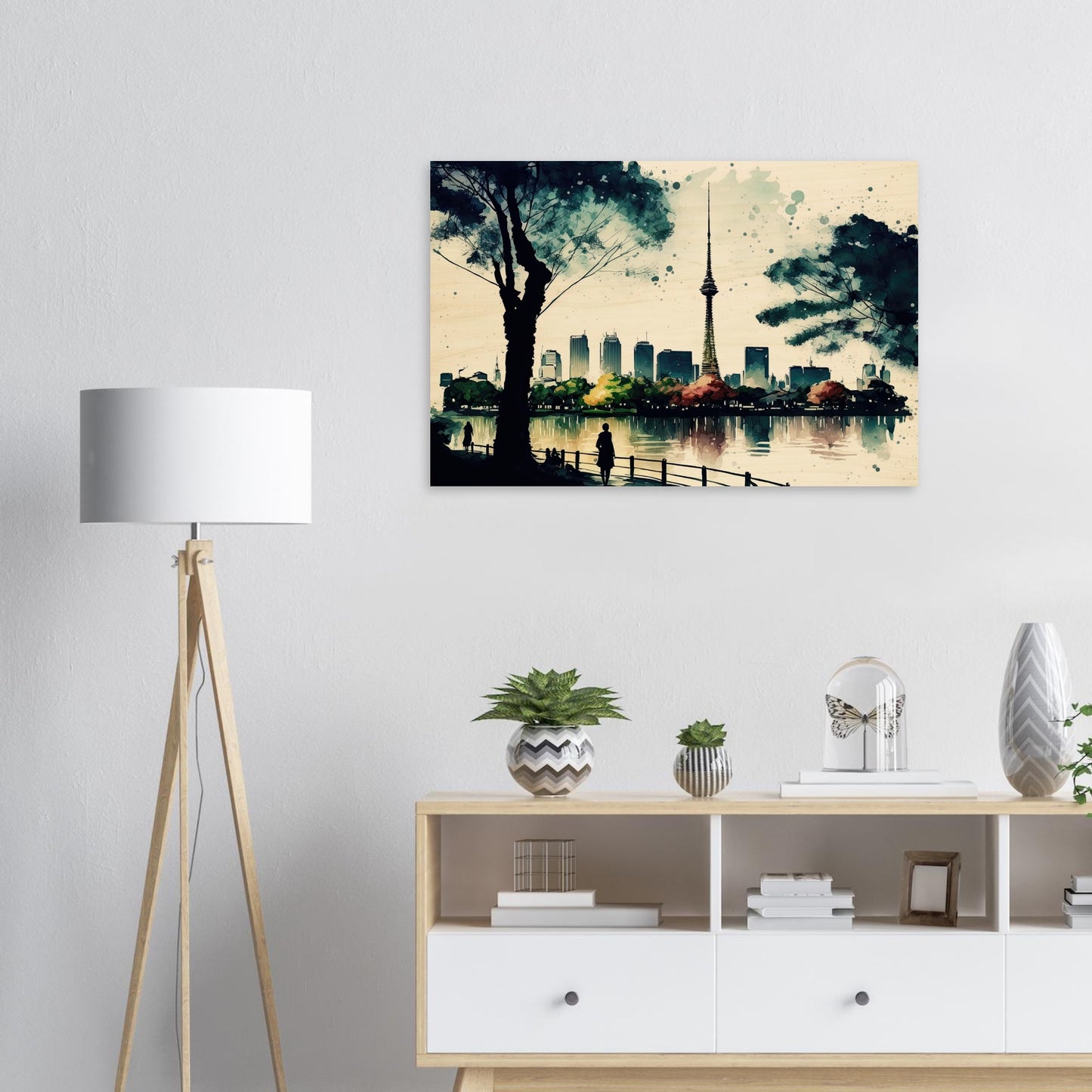 Ruhiges Tokyo, Holzdruck - Stiersbeste