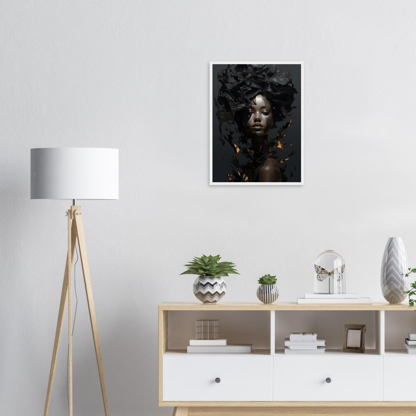Dark Fragments, Poster mit Holzrahmen - Stiers Beste
