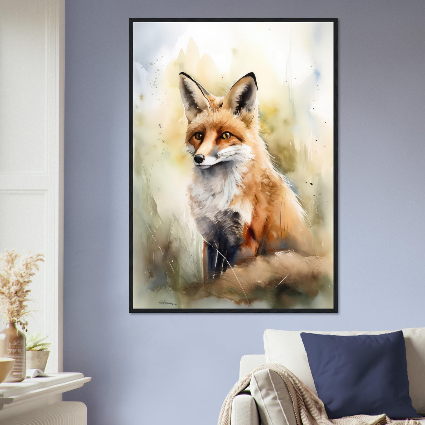 Die Wildnis im Blick, Poster mit Holzrahmen - Stiersbeste