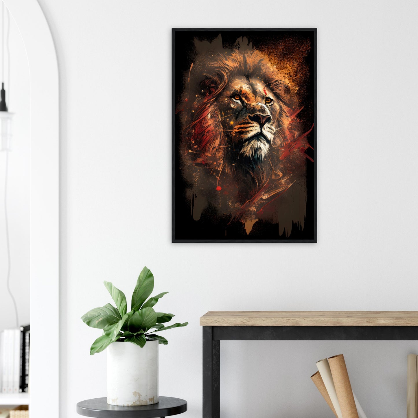 Majestätischer Blick, Poster mit Holzrahmen - Stiersbeste