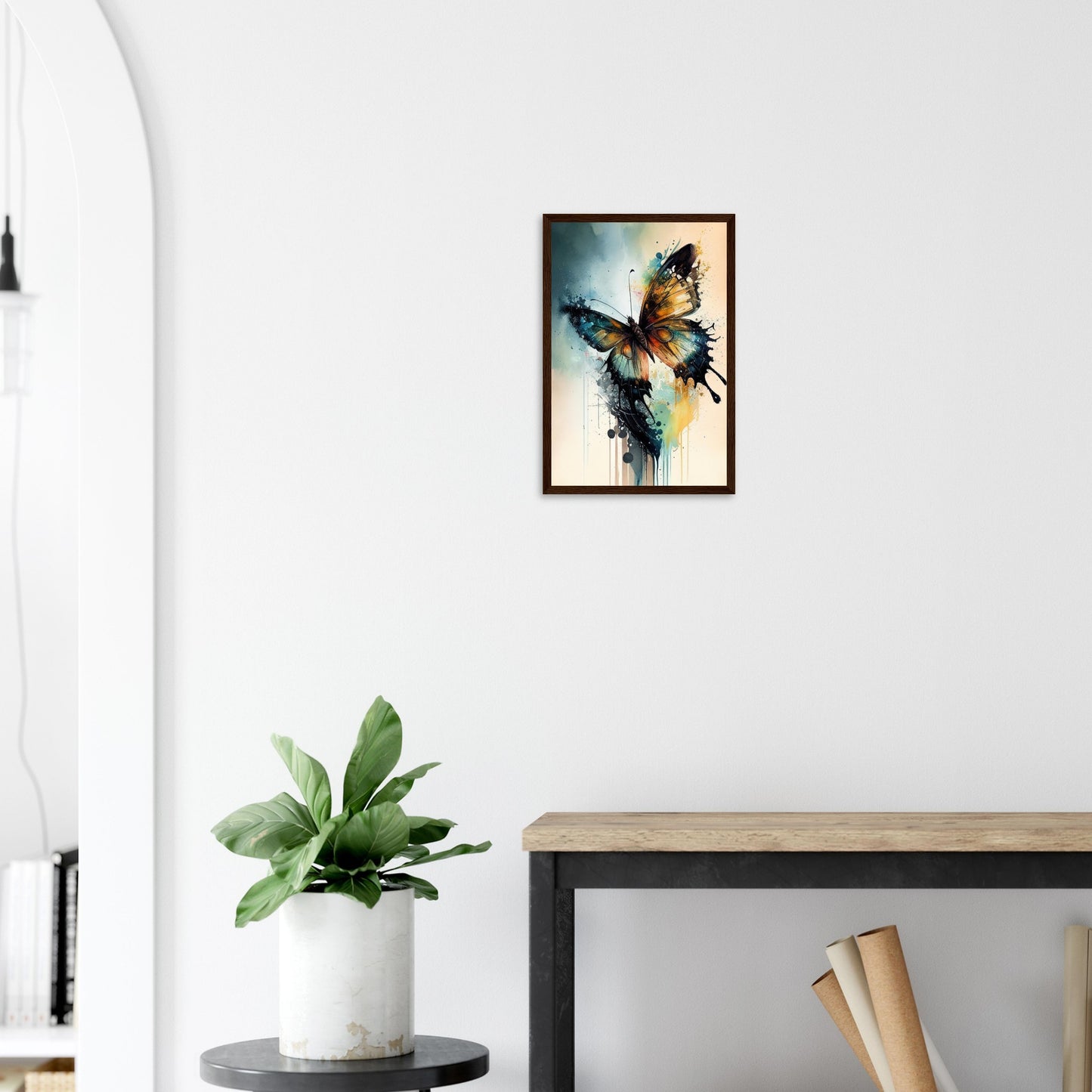 Magical Butterfly, Poster mit Holzrahmen - Stiersbeste
