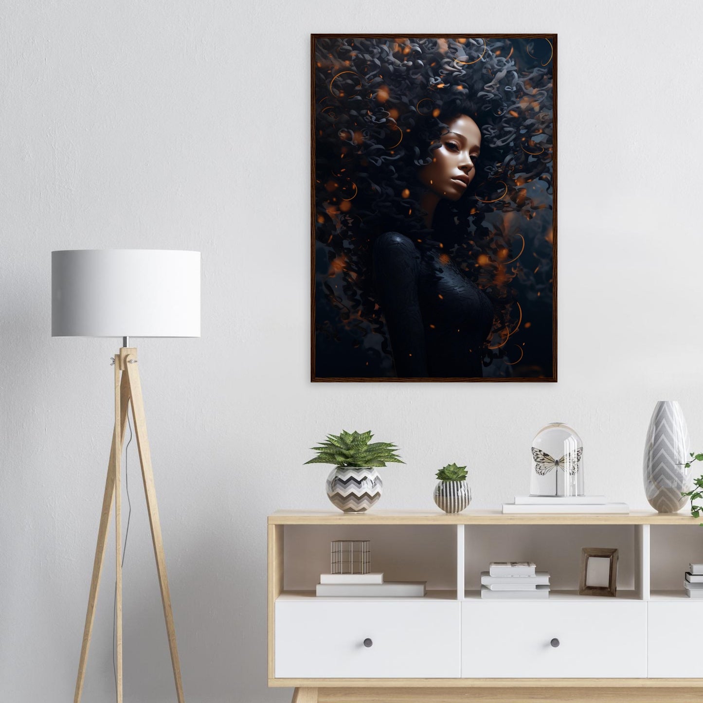 Golden Dark, Poster mit Holzrahmen - Stiers Beste