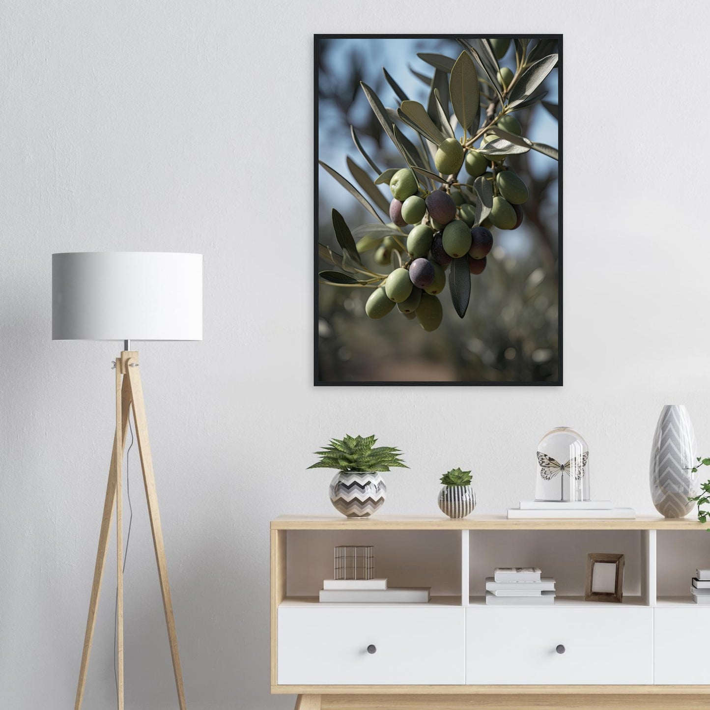 Olivenpracht, Poster mit Holzrahmen - Stiers Beste