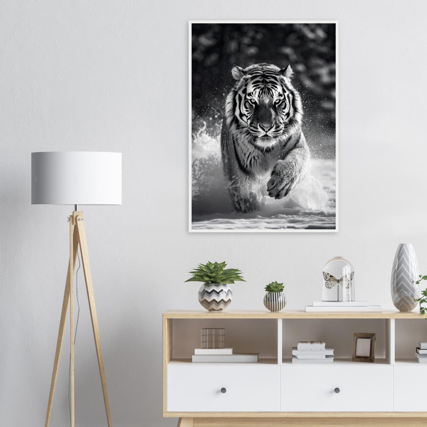 Eisige Wildnis, Poster mit Holzrahmen - Stiersbeste