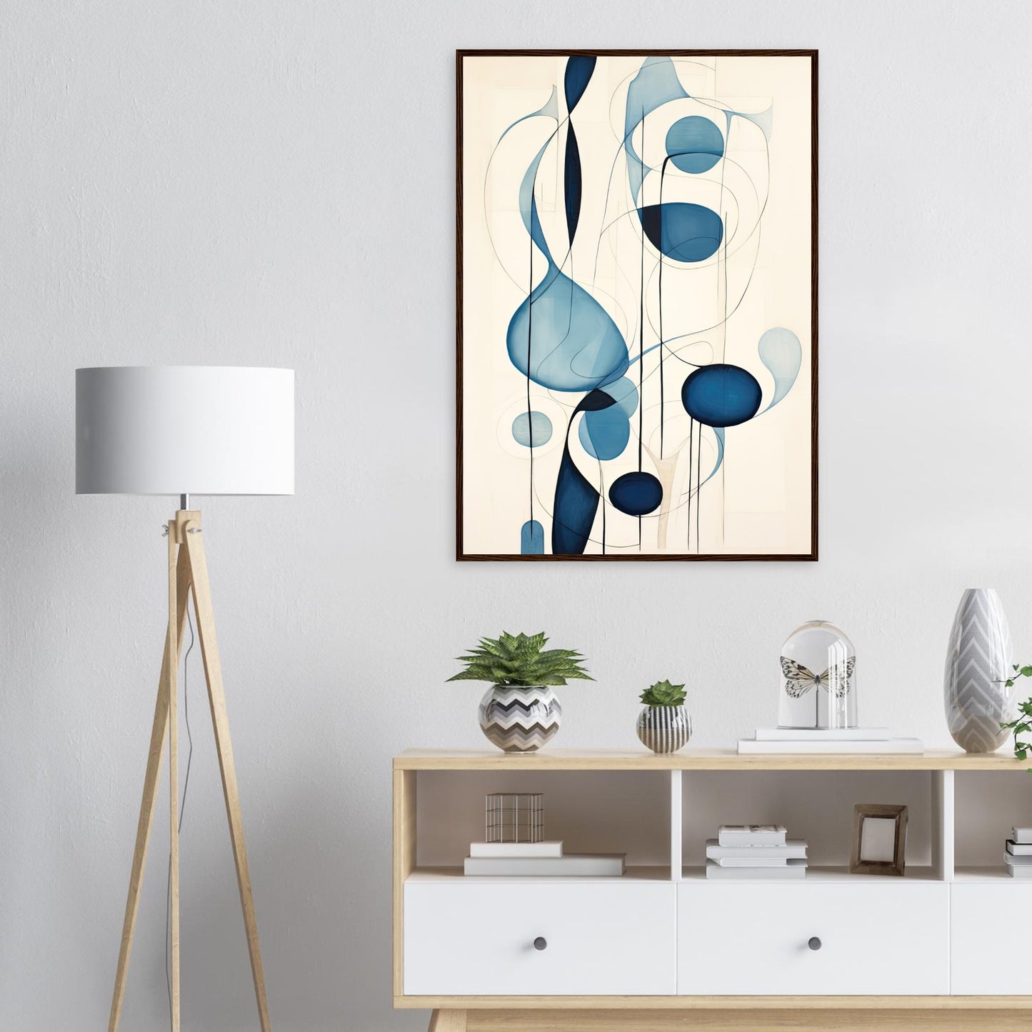 Blue Tear, Poster mit Holzrahmen - Stiers Beste