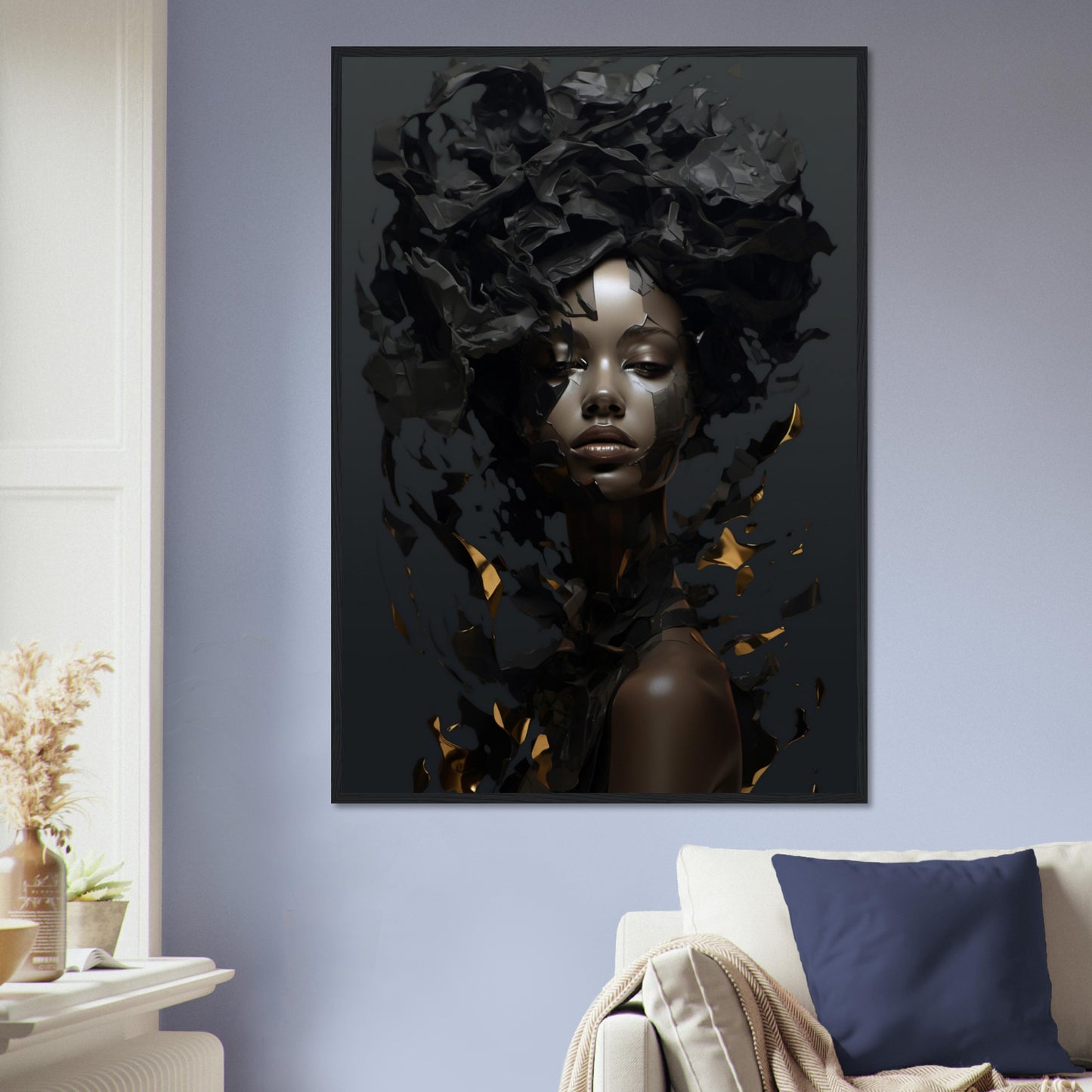 Dark Fragments, Poster mit Holzrahmen - Stiers Beste