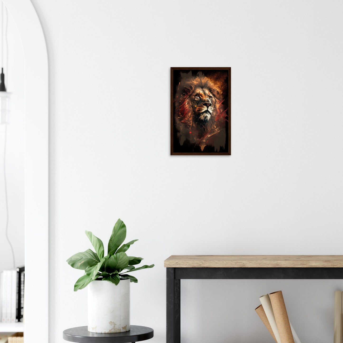 Majestätischer Blick, Poster mit Holzrahmen - Stiersbeste