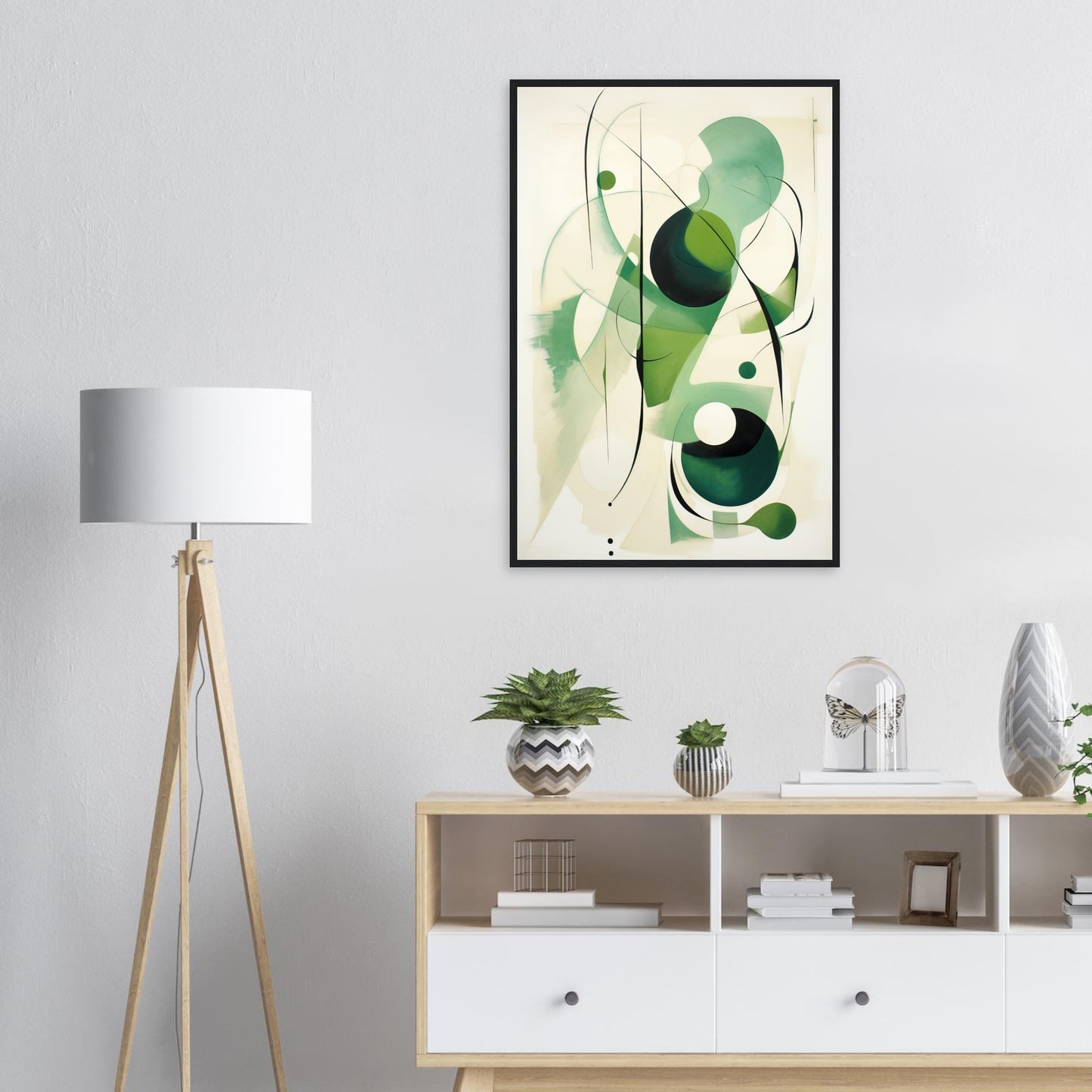 Green Bubble, Poster mit Holzrahmen - Stiers Beste
