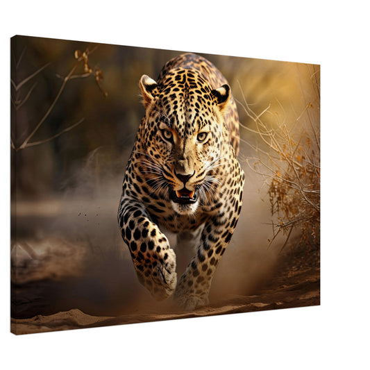 Leoparden Jagd, Leinwanddruck - Stiers Beste