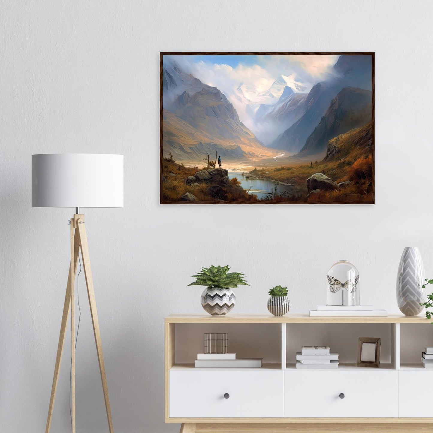 Mongolische Abenteuer, Poster mit Holzrahmen - Stiersbeste