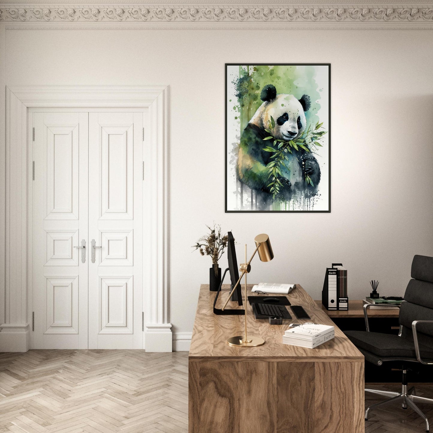 Bambus Umarmung, Poster mit Alurahmen - Stiersbeste