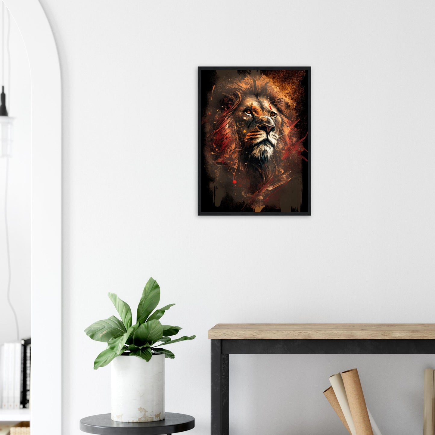 Majestätischer Blick, Poster mit Holzrahmen - Stiersbeste