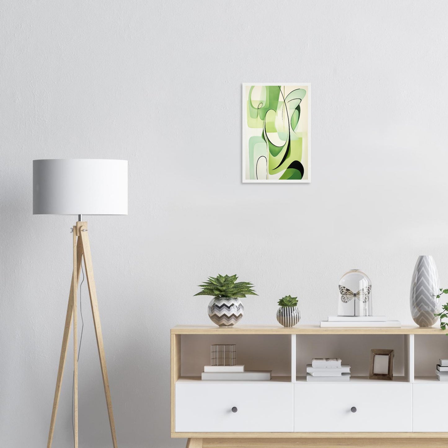 Grüne Symphonie, Poster mit Holzrahmen - Stiers Beste