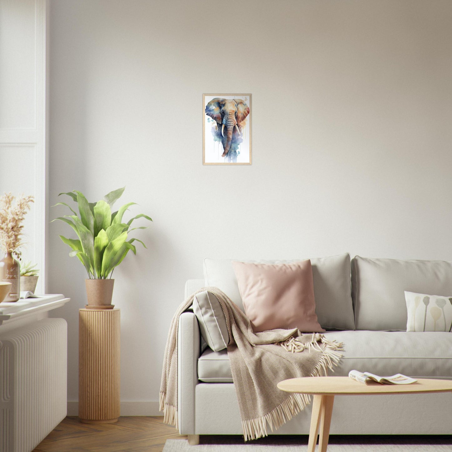 Der sanfte Riese, Poster mit Holzrahmen - Stiersbeste