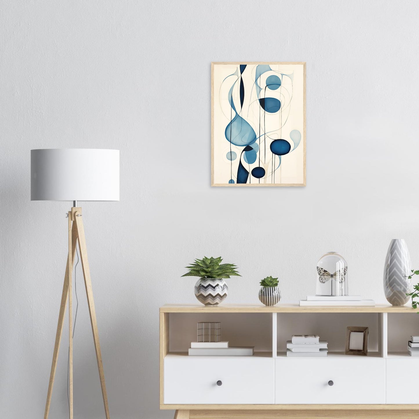 Blue Tear, Poster mit Holzrahmen - Stiers Beste