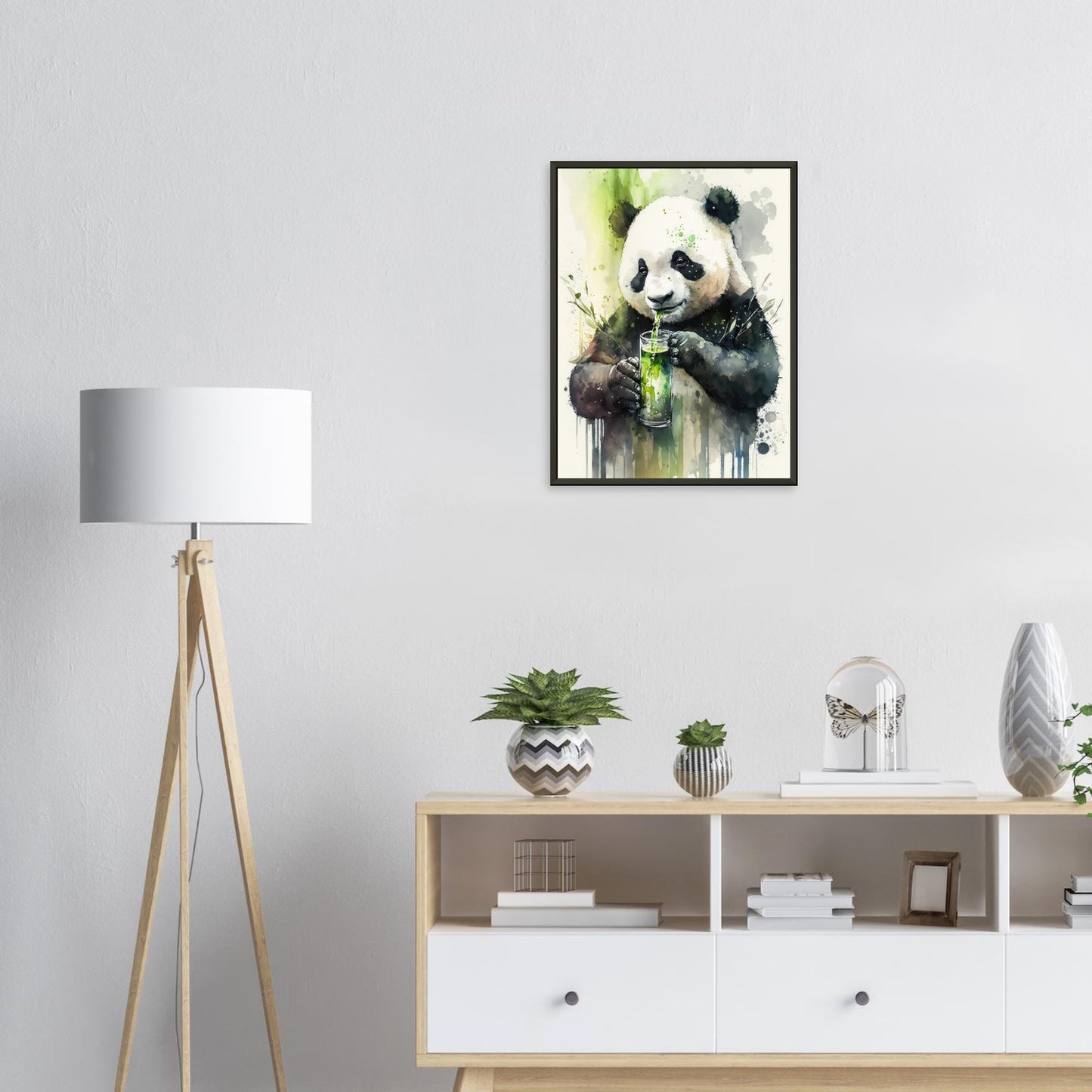 Panda Shake, Poster mit Alurahmen - Stiersbeste