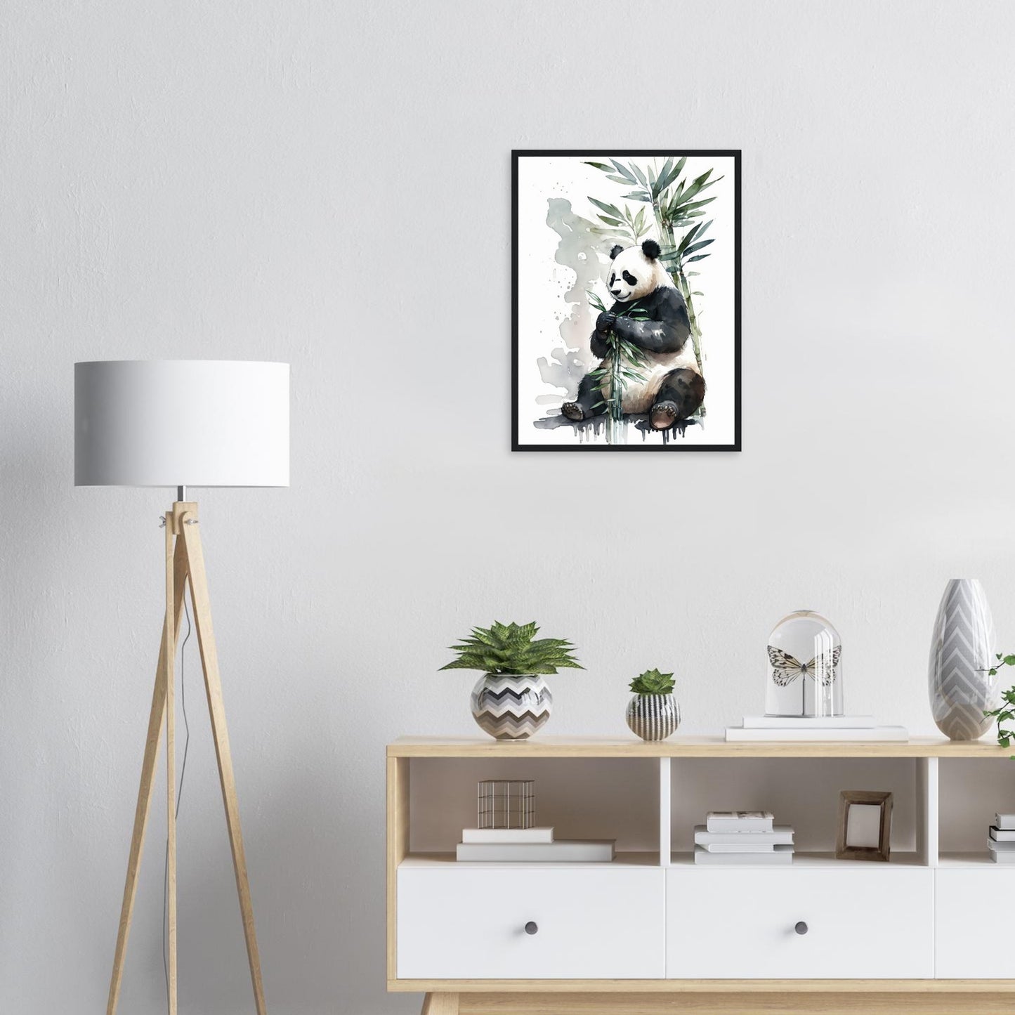 Happy Eating, Poster mit Holzrahmen - Stiersbeste